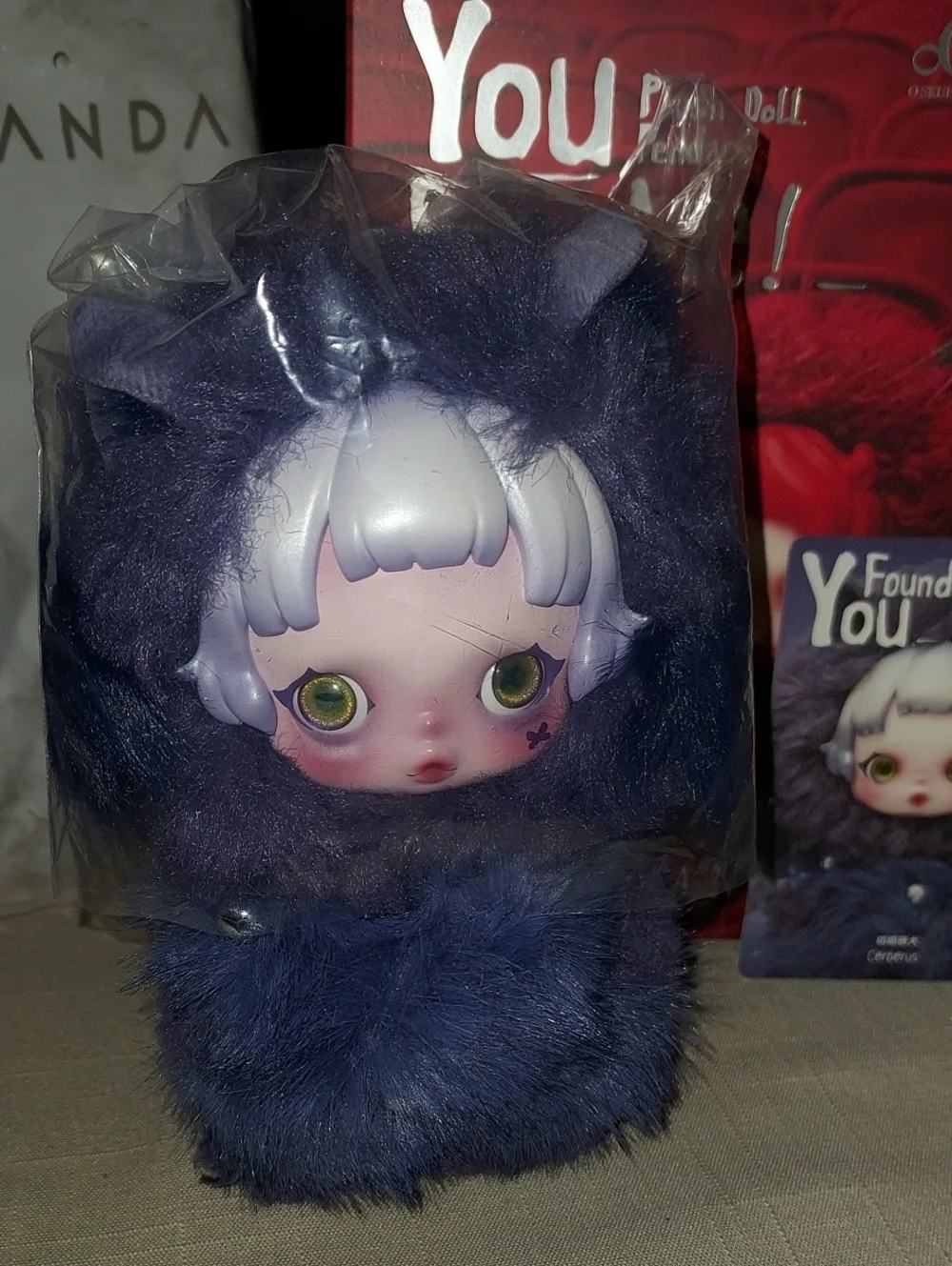 Pop Mart Skullpanda  Cerberus Plush Dolly